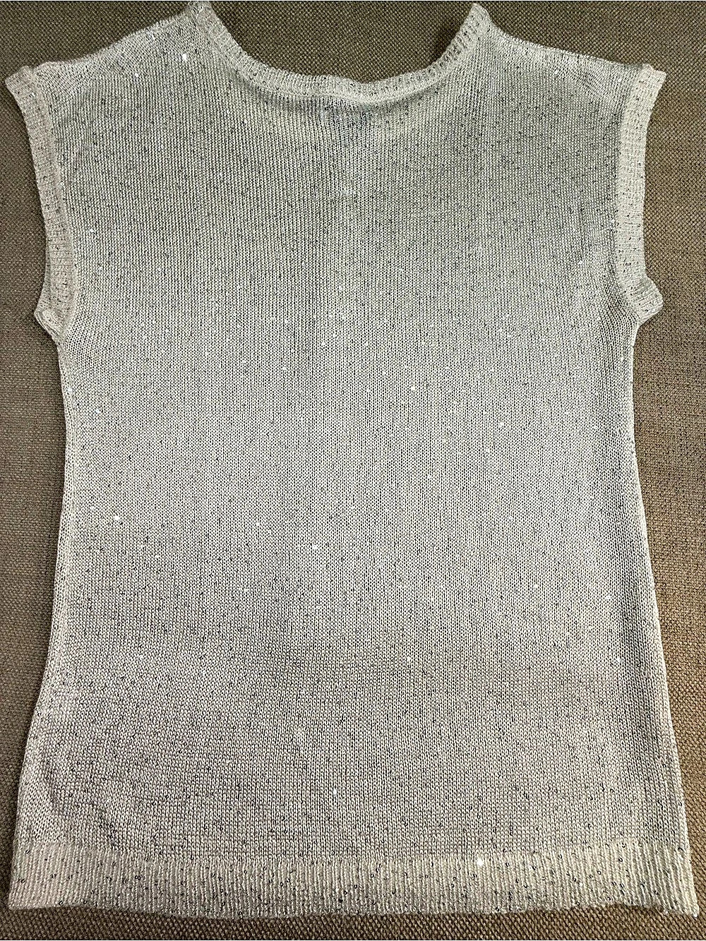 Old Navy Sequin Knit Sleeveless Top in White Size Small Like New